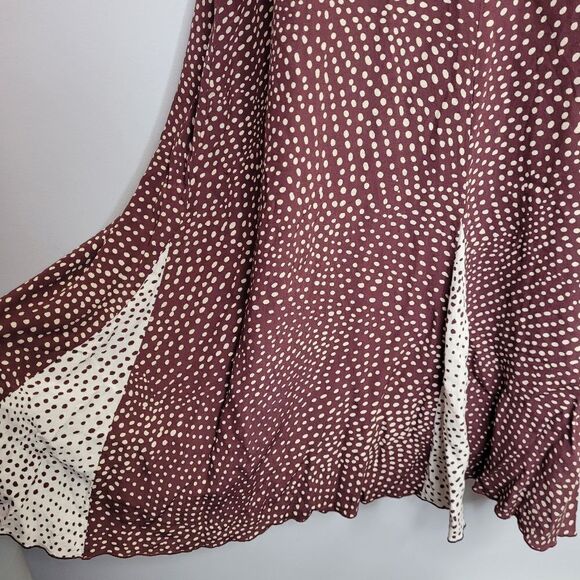 RAG & BONE Dirdre brown colorblock dotted adjustable strap tank midi dress‎ XL - Picture 8 of 13